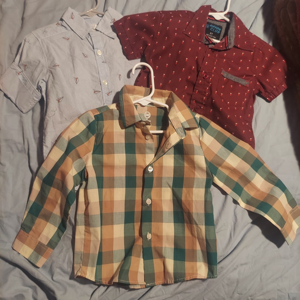 Plaid Button-Up Kids Shirt